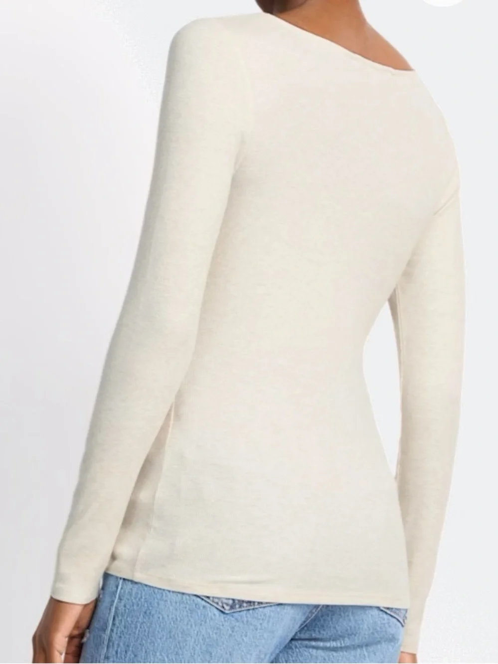 41 Hawthorn Garcelle Square Neck Rib Knit Top Beige XL NWT